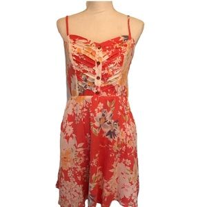 LC Lauren Conrad multicolor floral Sun Dress S 8